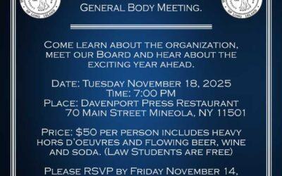 First 2025-2026 General Body Meeting